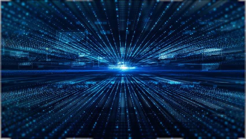 Digital Matrix Particles And Light Abstract Background Motion Graphics Technology Concept