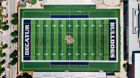 Aerial Photography Of Football Field